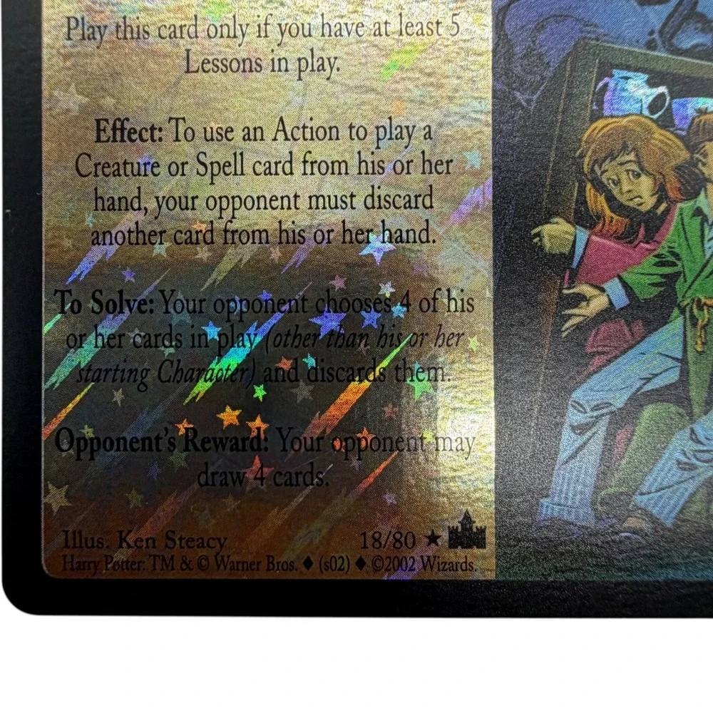 Harry Potter TCG Midnight Duel 18/80 Holo Rare Chamber of Secrets 2002 Vintage